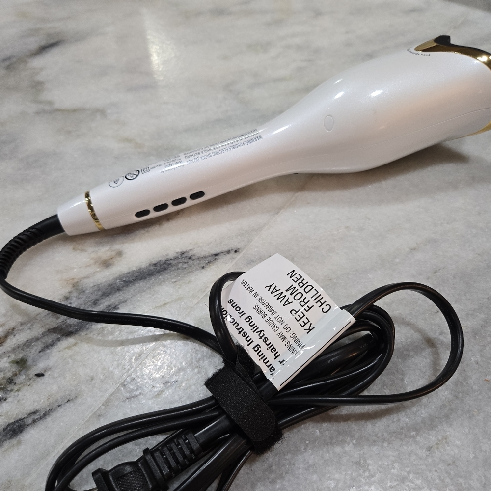 CHI Spin N Curl CA2318 - Rotating Curler 1" White/Gold, Ceramic - Picture 4 of 8